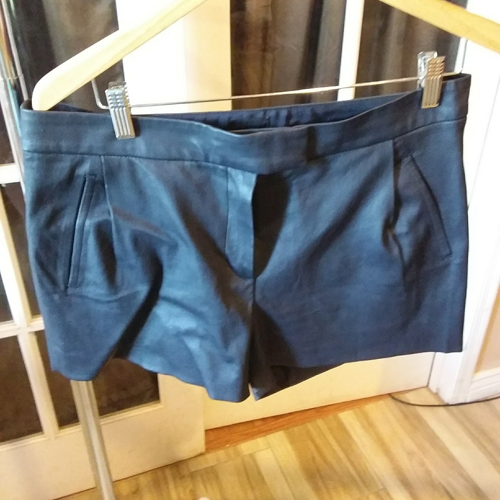 J Crew Collection leather shorts